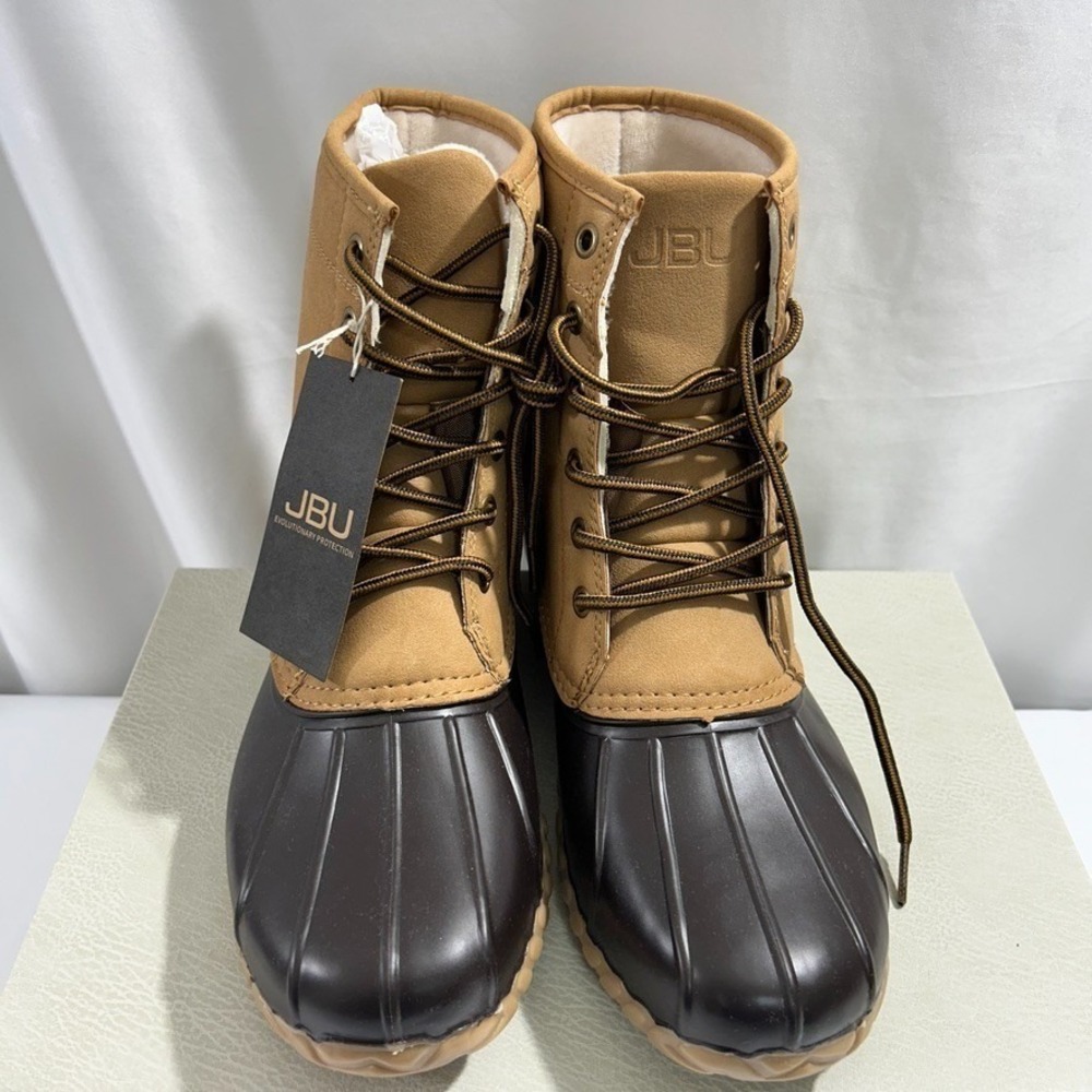 JBU Boot Men's Size 10M Brown‎ Water-Resistant Duck Boot Full length memory foam